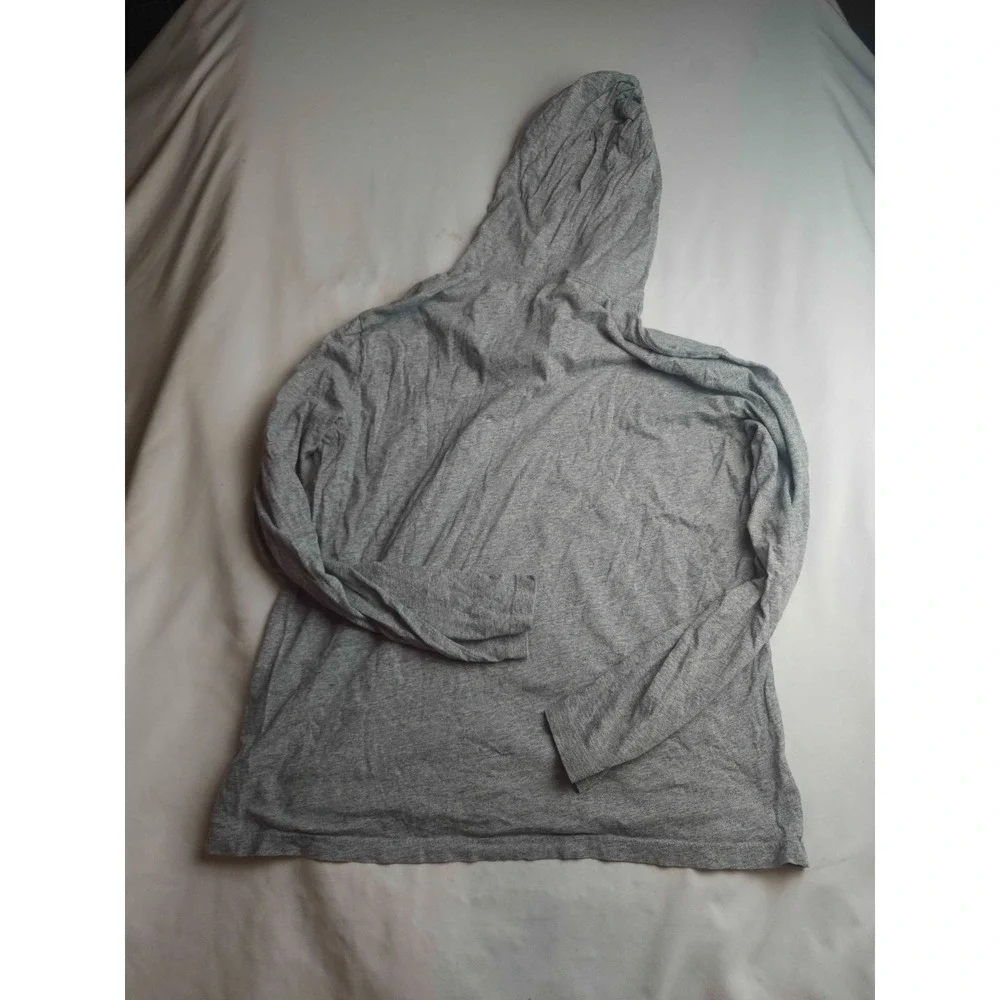 Polo Ralph Lauren Hoodie Mens Medium Gray Long Sleeve Jersey Knit Pullover Pony